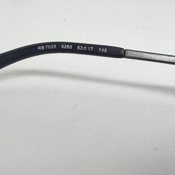 Ray-Ban RB 7023 5260 Blue Gray 53-17 145 Square Eyeglasses "Frames Only" H18610 - Picture 5 of 7